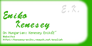 eniko kenesey business card